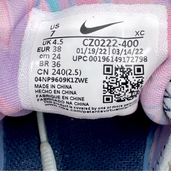 Nike Court Air Zoom Vapor Pro 'Pink Foam Glacier Blue' tennis shoe. SZ 7 - Picture 11 of 11